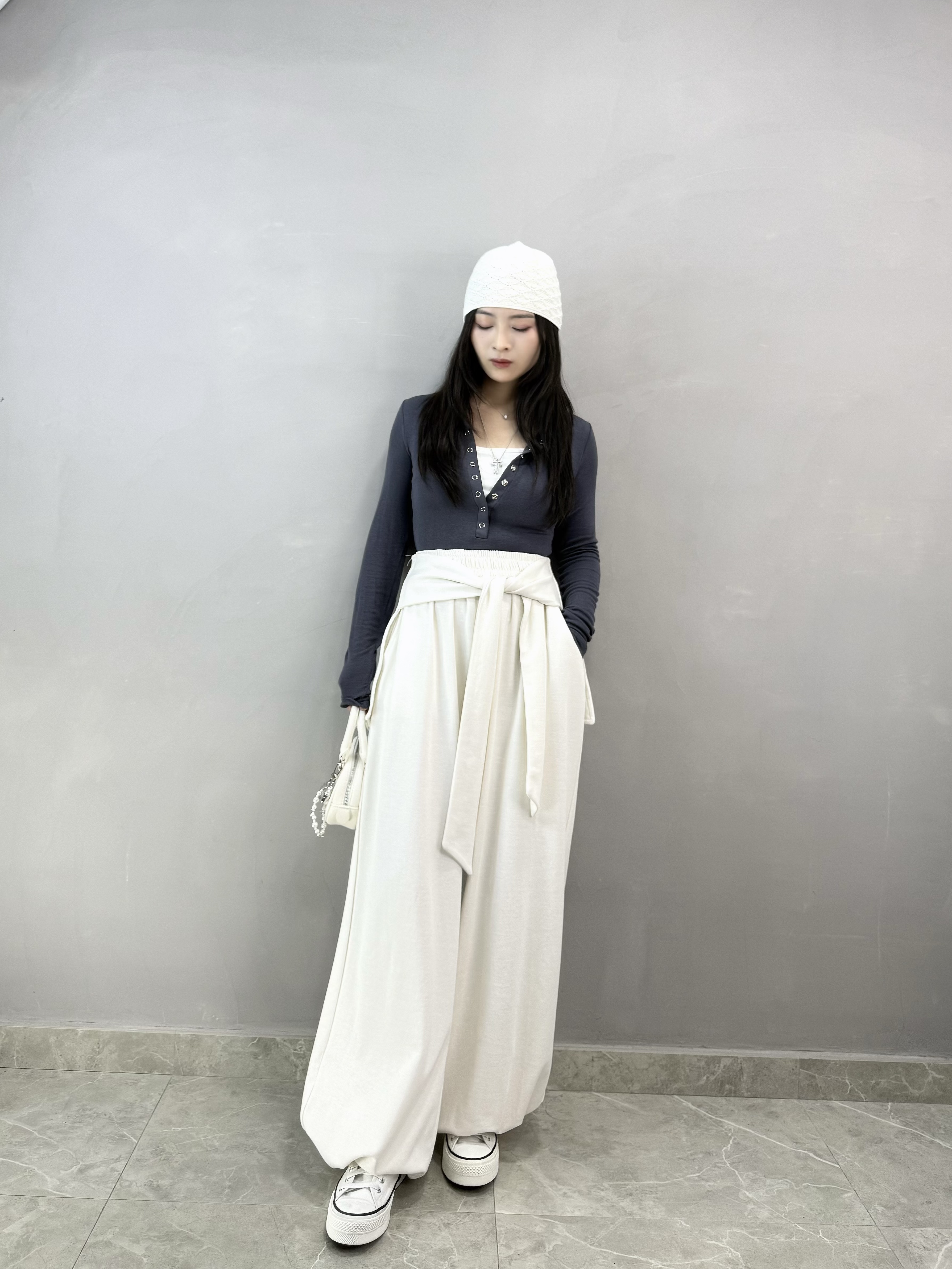 H66 綁腰兩著休閑褲（可束腳）