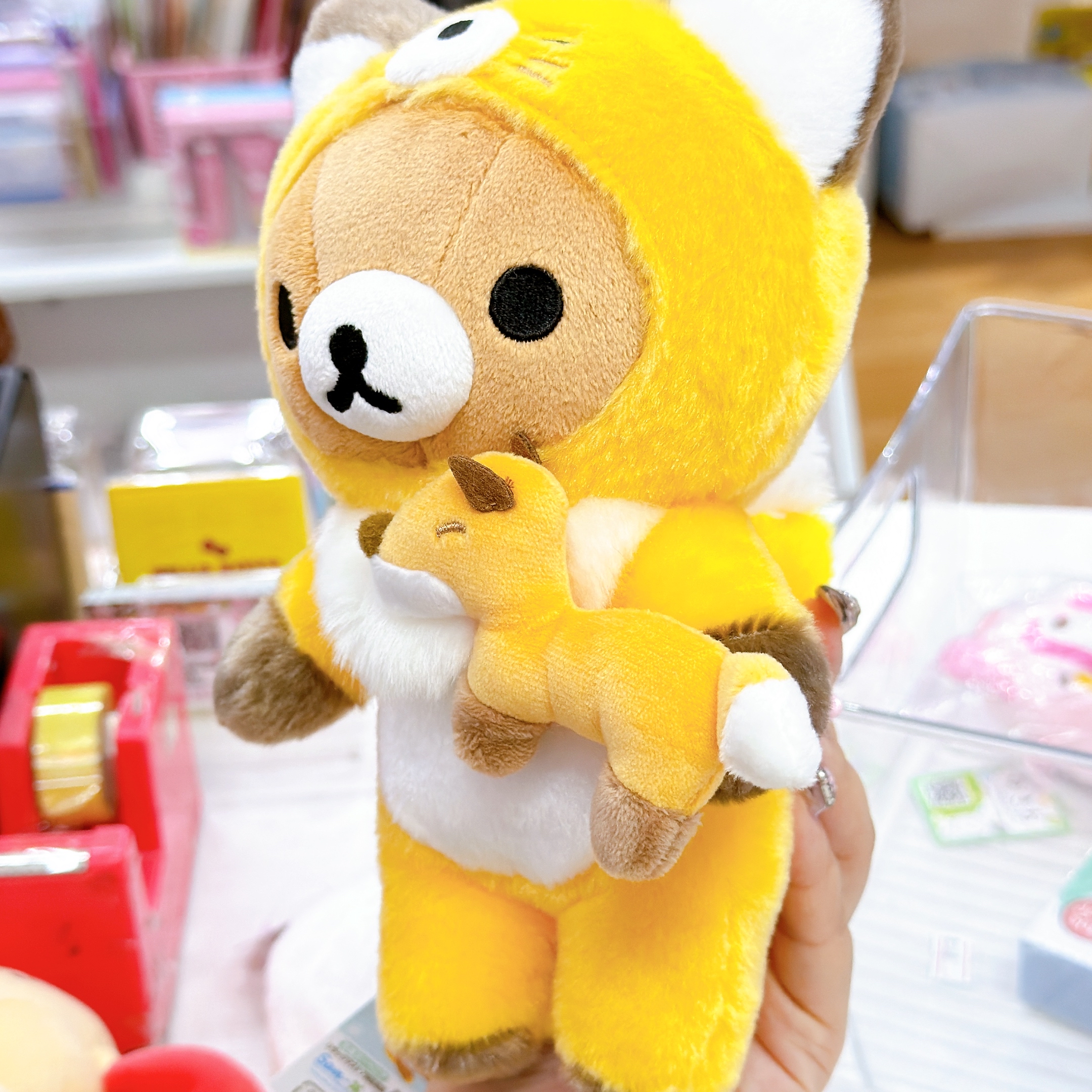 日本直送北海道限定鬆弛熊扮狐狸 公仔/福岡明太子公仔掛飾