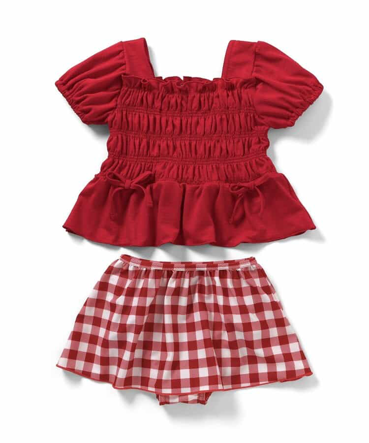 🇯🇵預訂 日本直送🇯🇵Apres les cours三色緞帶褶皺泡泡袖分體泳衣