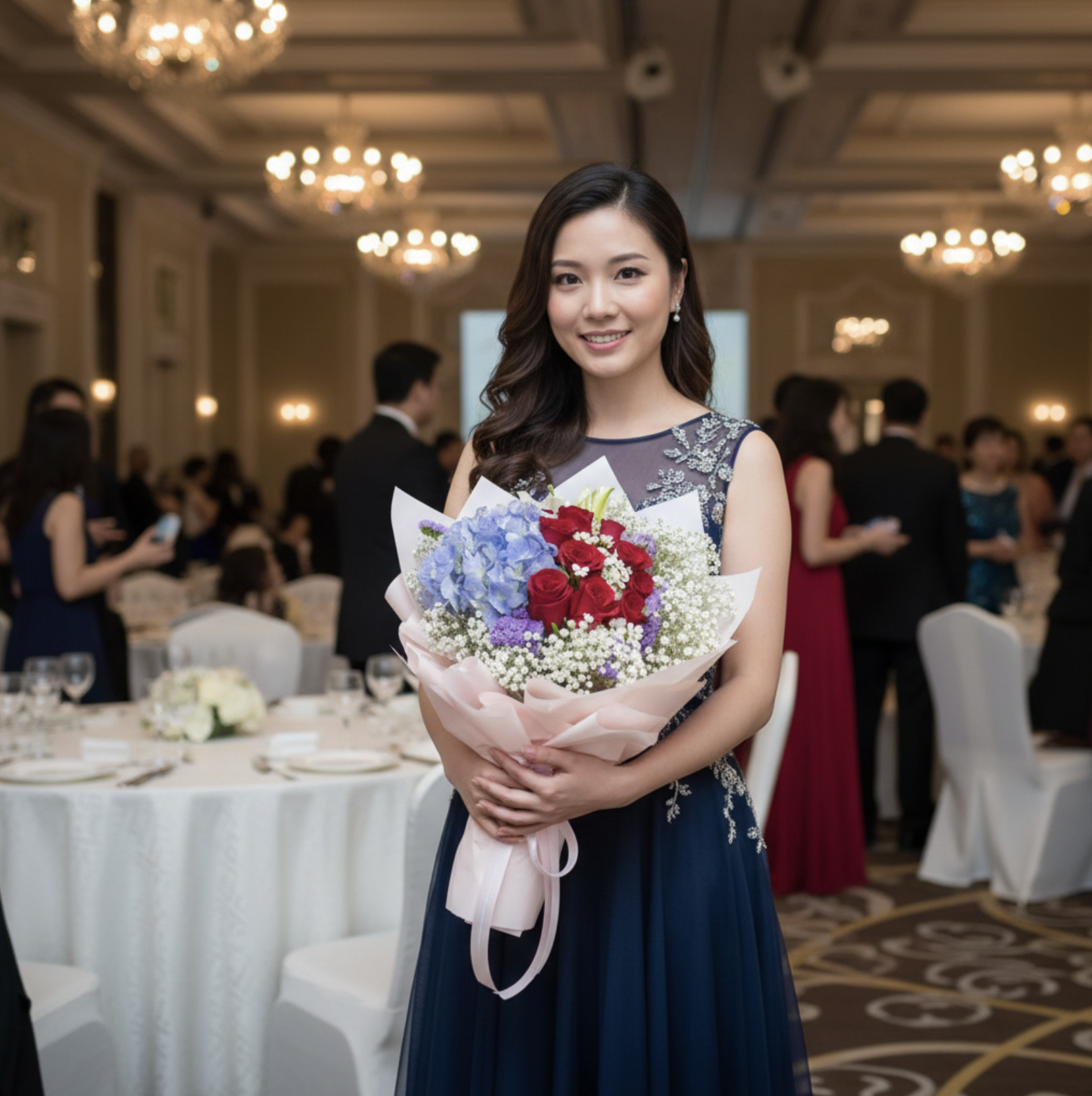 👉🏻鮮👈🏻 Full of Love  愛圓滿系列｜繡球花束丨紅玫瑰11支  百合丨情人節花束丨生日花束丨將軍澳花店丨觀塘花店丨節日花束丨母親節花束丨annual dinner花束丨活動花束丨保險花束