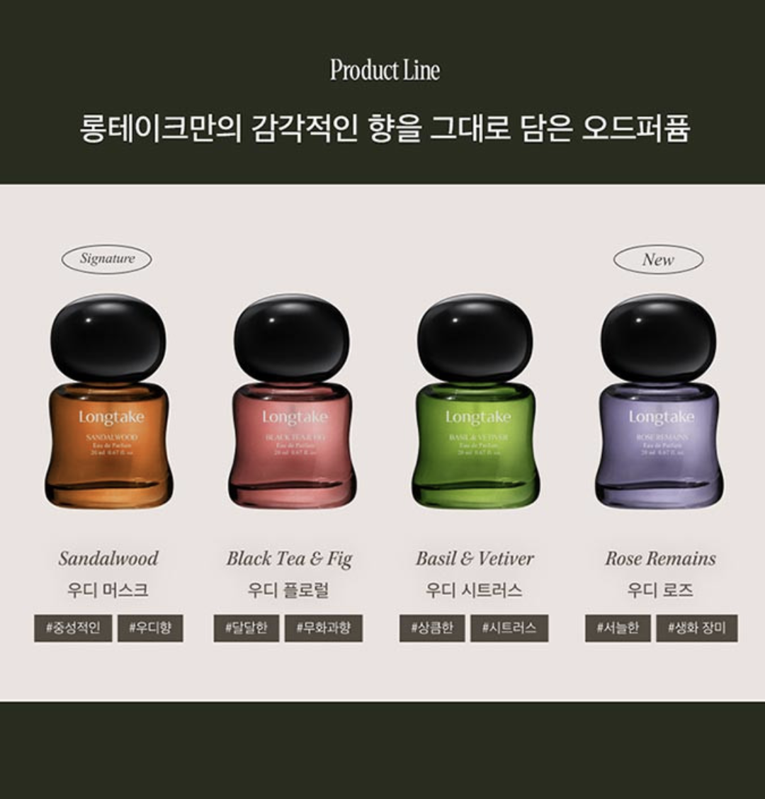 韓國 LONGTAKE 小眾木質調 精品香水 4種香味任選｜Eau de Parfum 