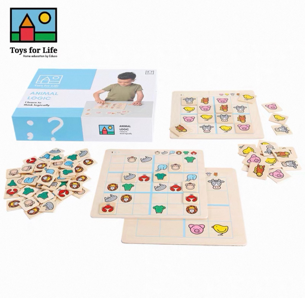 (F0619) Toys for life 故事排序板/情緒/數學排列/小肌肉/記憶遊戲/動物數獨/組合配對