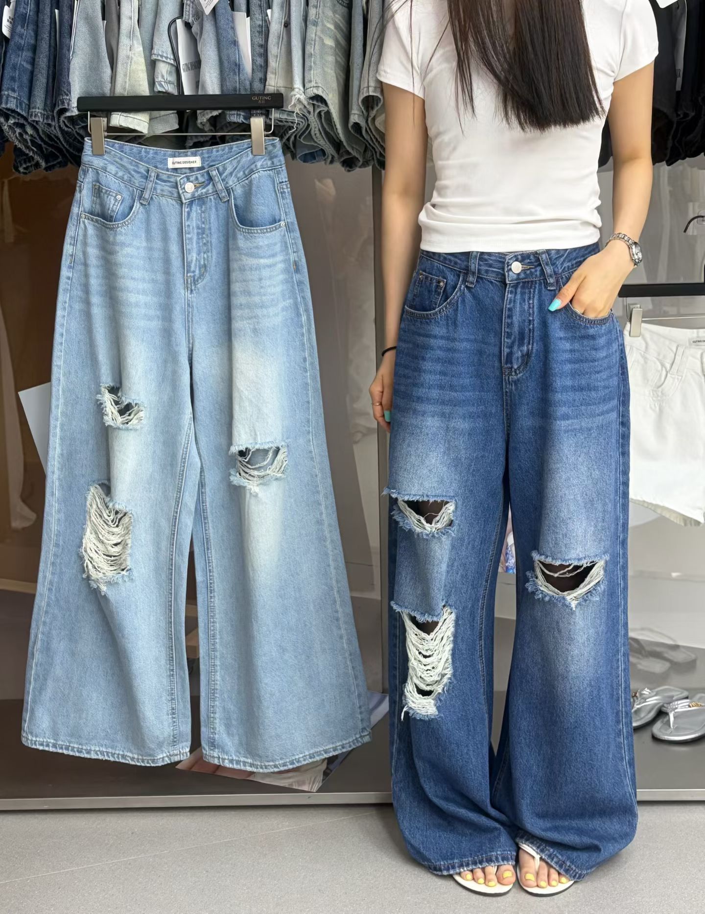 適合任何身材！爛腳牛仔