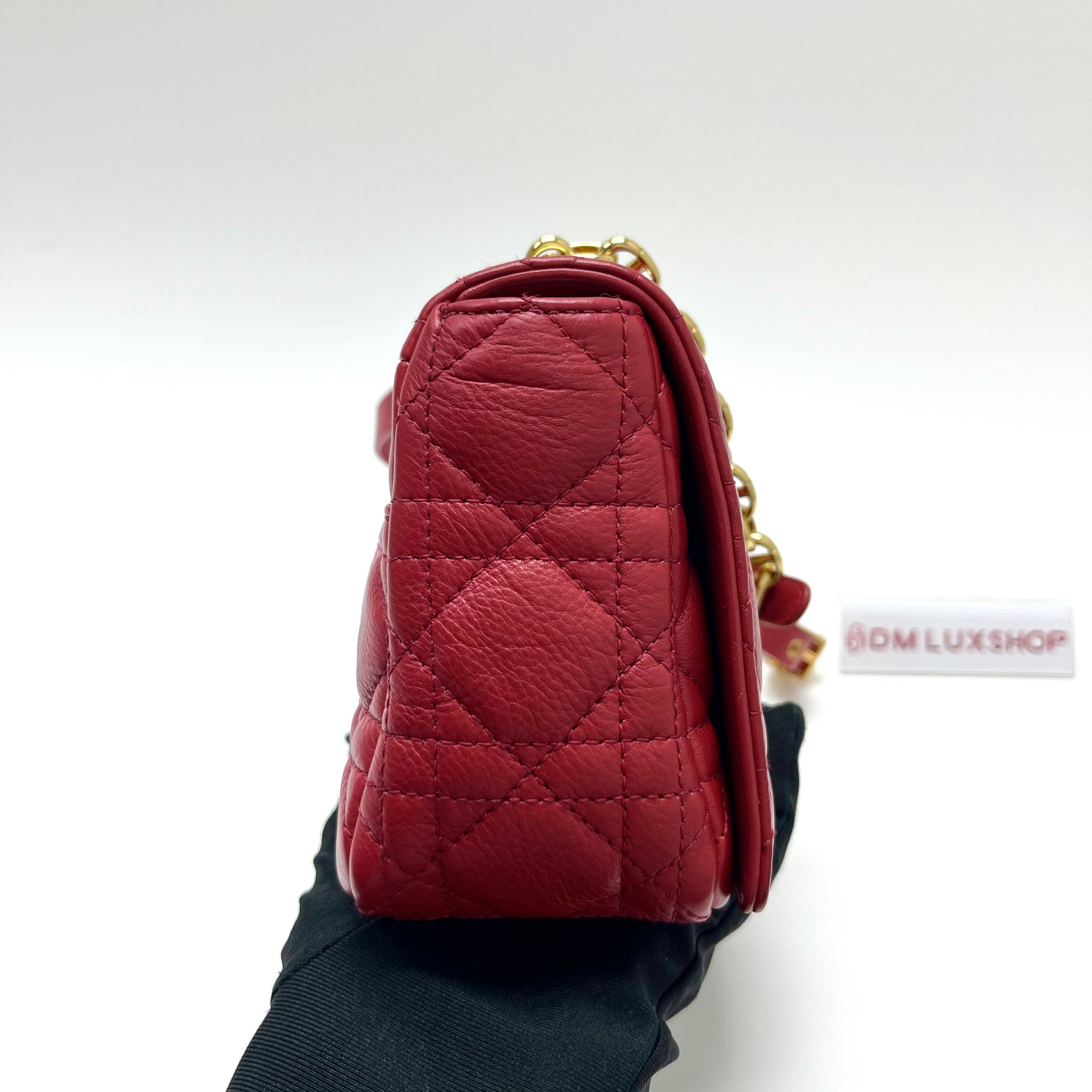 Dior Small Caro Bag Red GHW