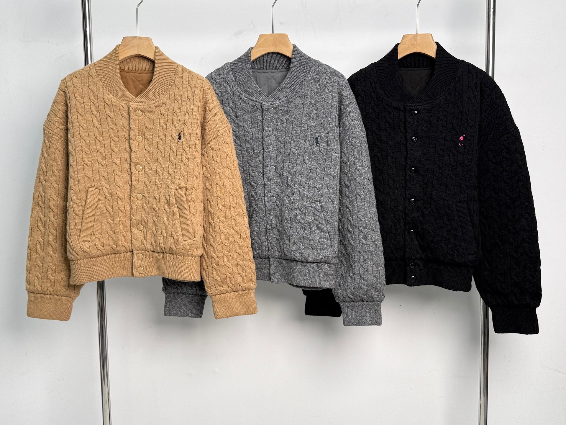 0301 RL Polo Cable-Knit Wool-Cashmere Jacket 3月底