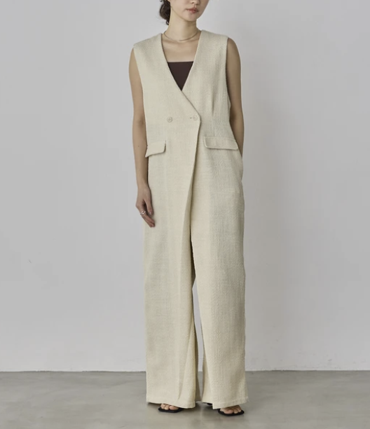 仿丹寧人字紋連身褲 - 2026 流行穿搭  女士連身褲 春夏秋時尚穿搭 優雅日常 柔軟舒適 獨特設計 易於配搭 日本直送   #JP-I-260031
