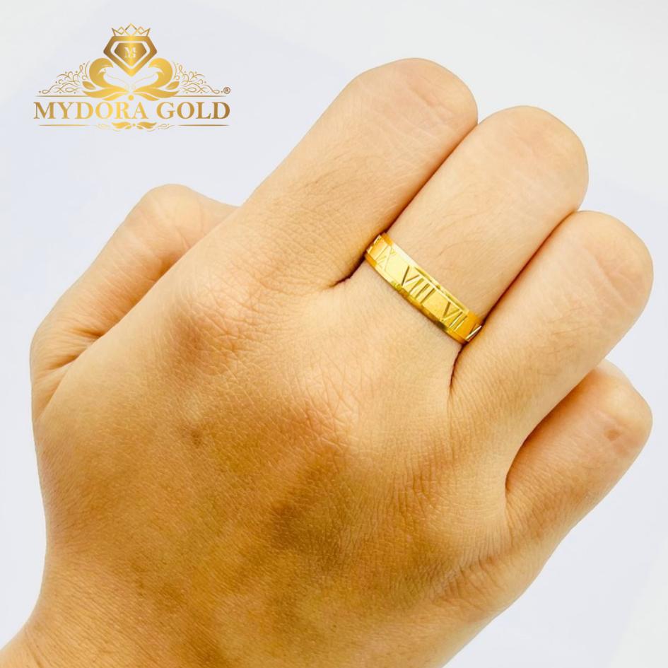 MYDORA Cincin Belah Rotan Roman Padu l EMAS 916/22K