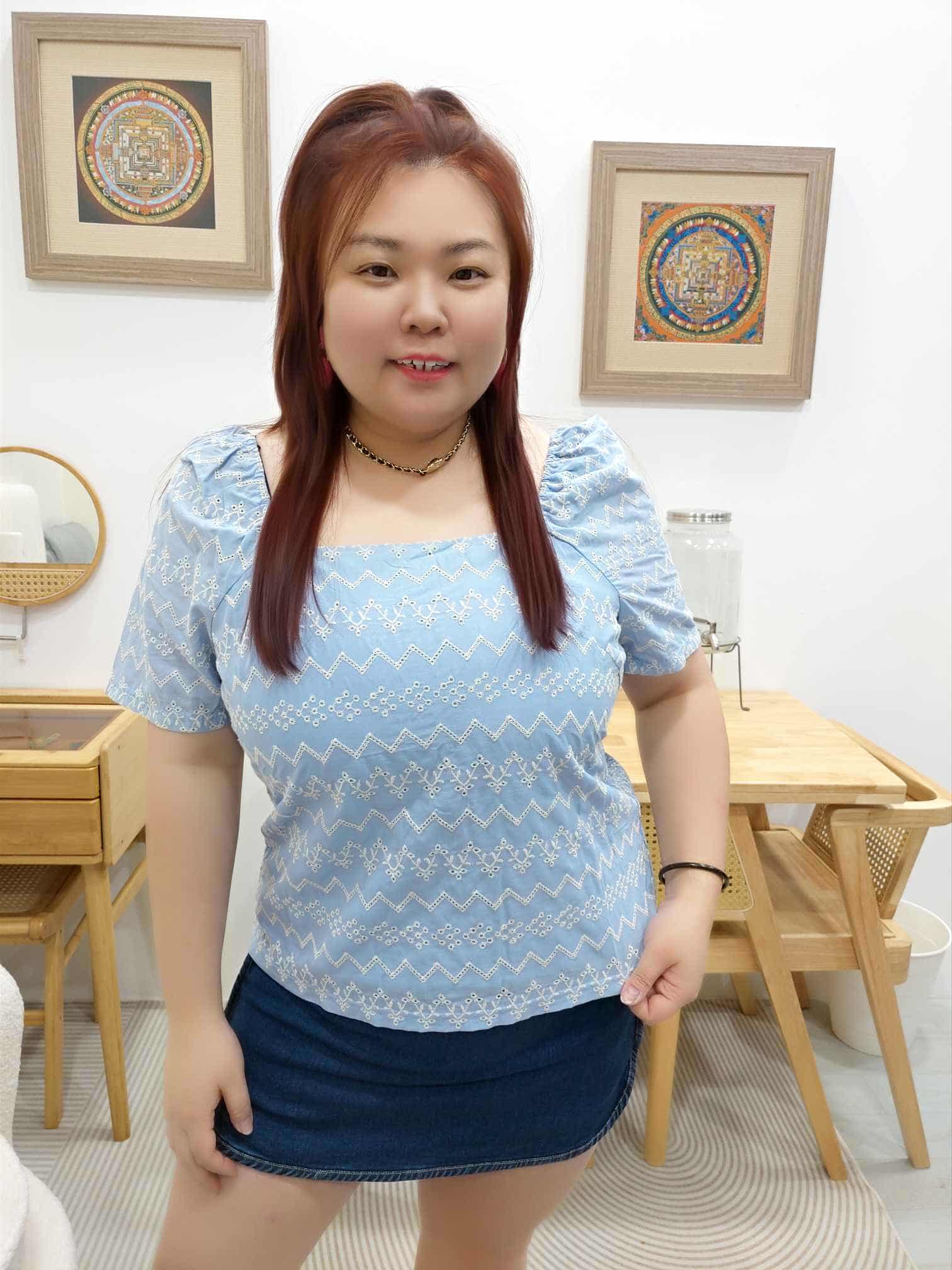 OTA15 BE#281899 复古刺绣樱花上衣