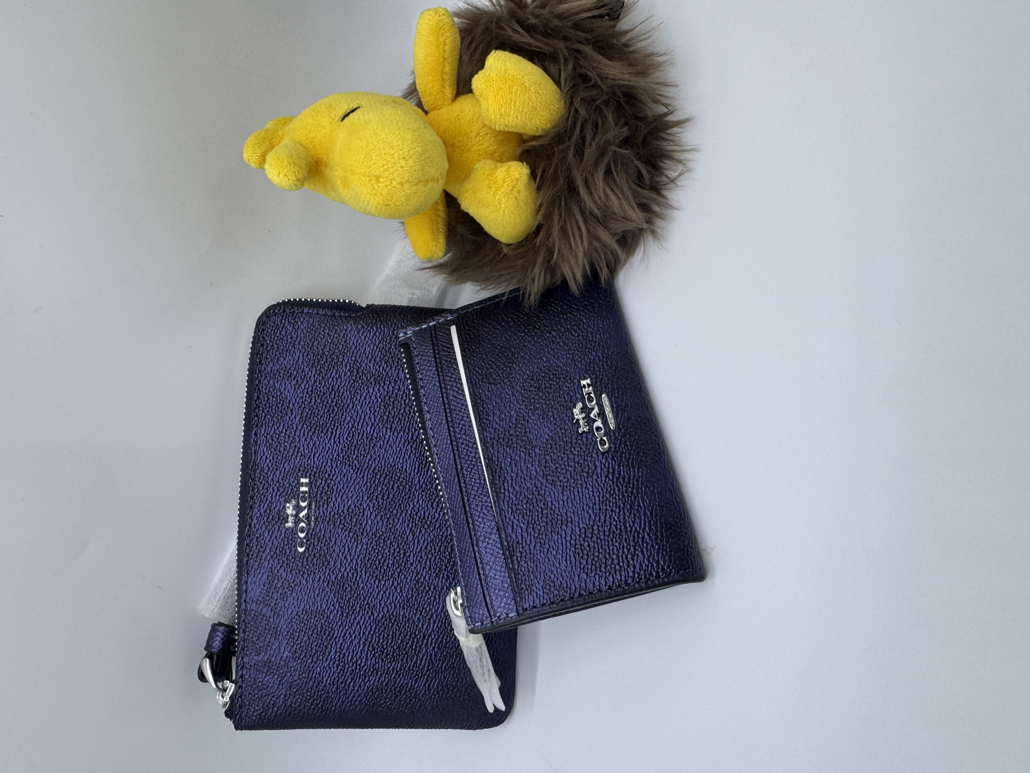 🇺🇸🇨🇦✈️Coach outlet 金屬藍色signature c pattern 系列貨品現貨💙💙🤩🤩