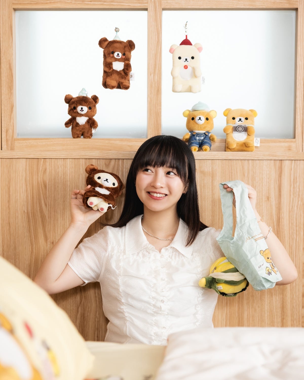 《預訂貨品》全新台灣7-11限定Rilakkuma 幸福日常系列 證件套/公仔型飲品袋（盲盒抽）