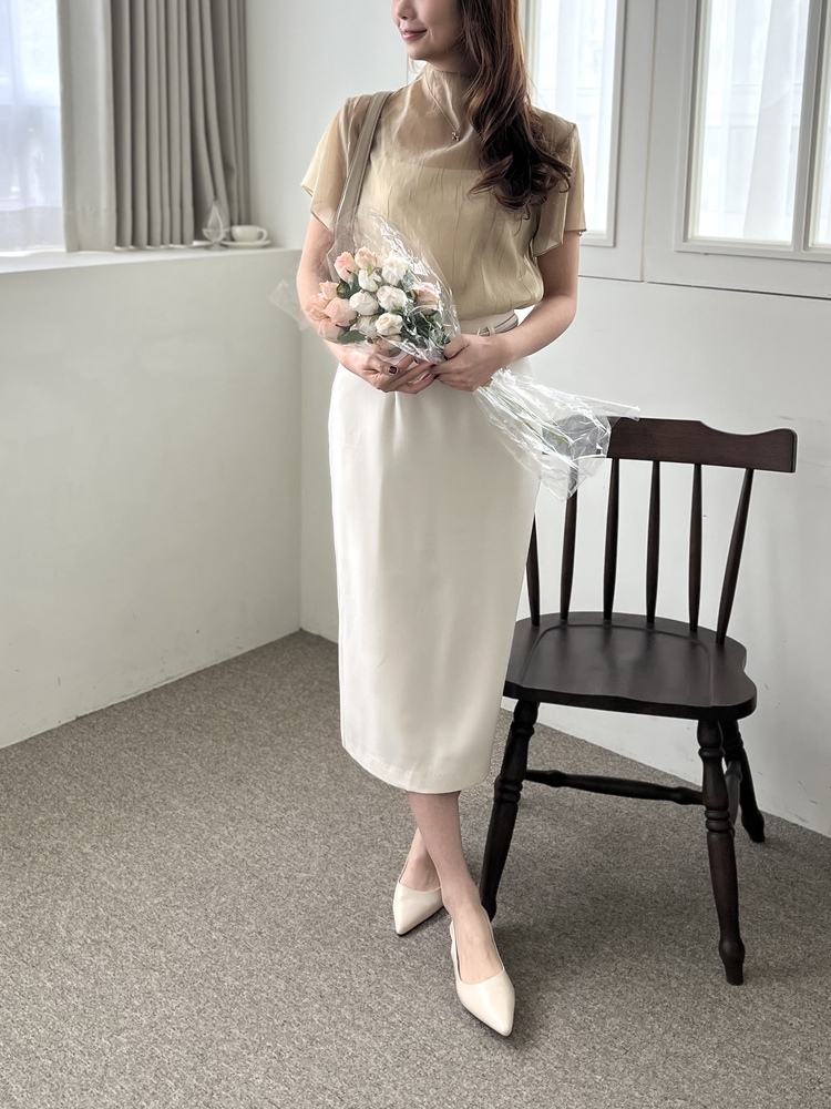 Atelier Belted Skirt (Ivory)