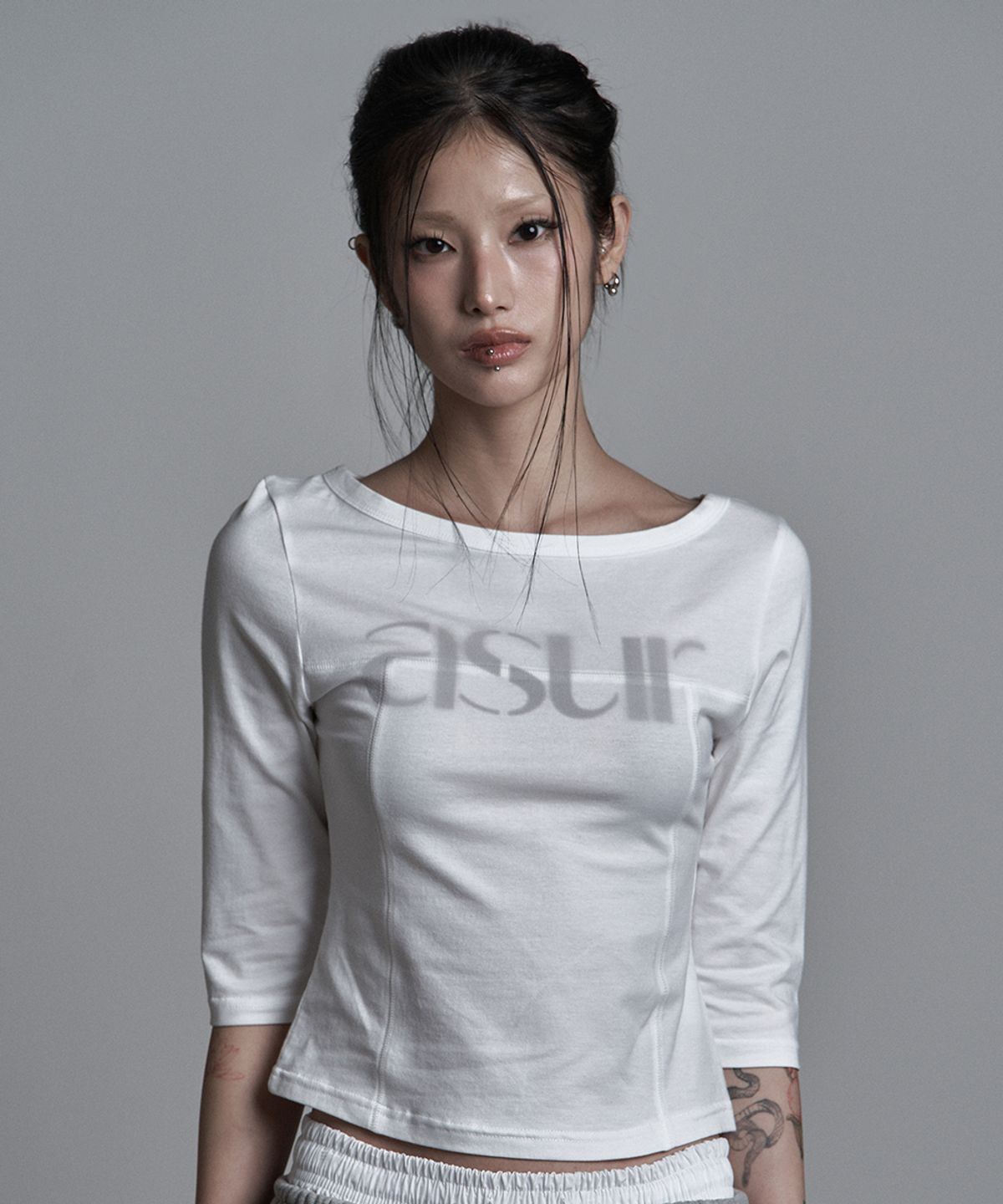 🇰🇷訂購｜asur 26SS｜Sewing boat neck sleeves 4色 