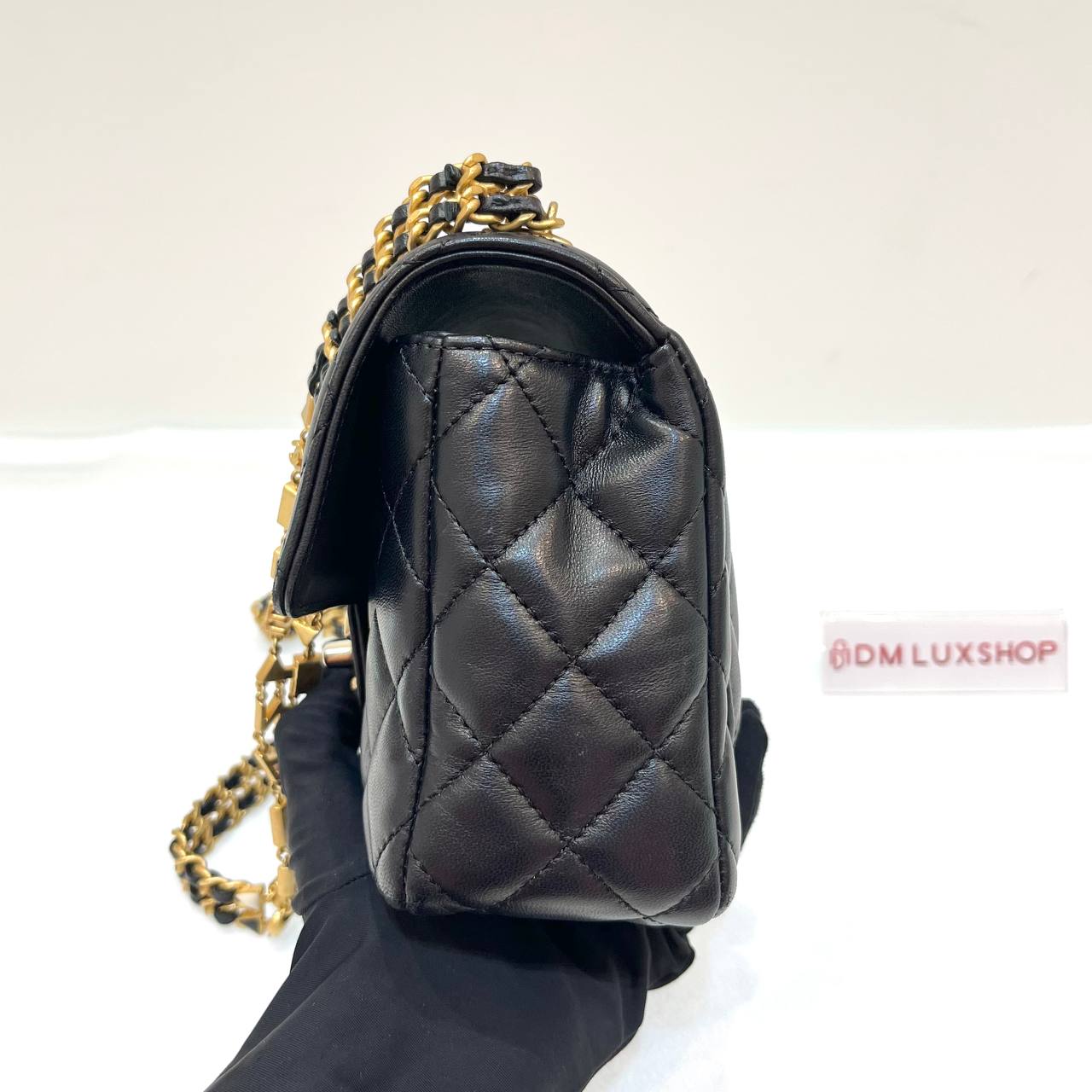 Chanel Black Mini Square CF Bag GHW (Microchip)