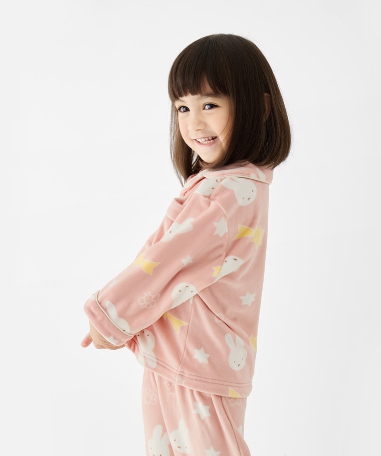 💚代購 台灣直送💚正版授權Miffy兩色人物滿印絲絨長袖家居服上下套裝