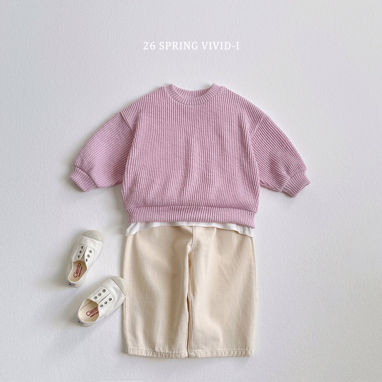 🌸預訂 韓國直送🌸🇰🇷VIVIDI三色寬鬆羅紋針織衛衣