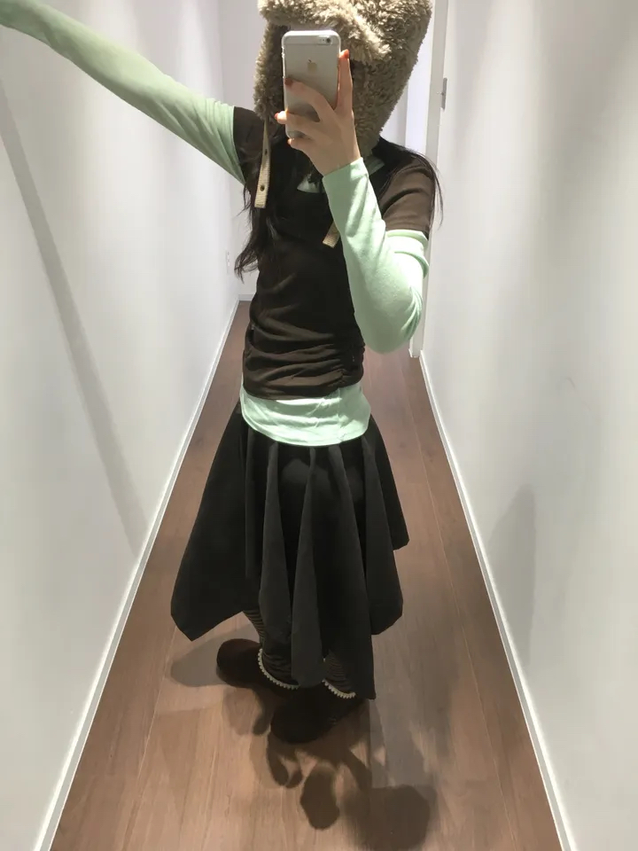 Layered Ruched Long Sleeve Top