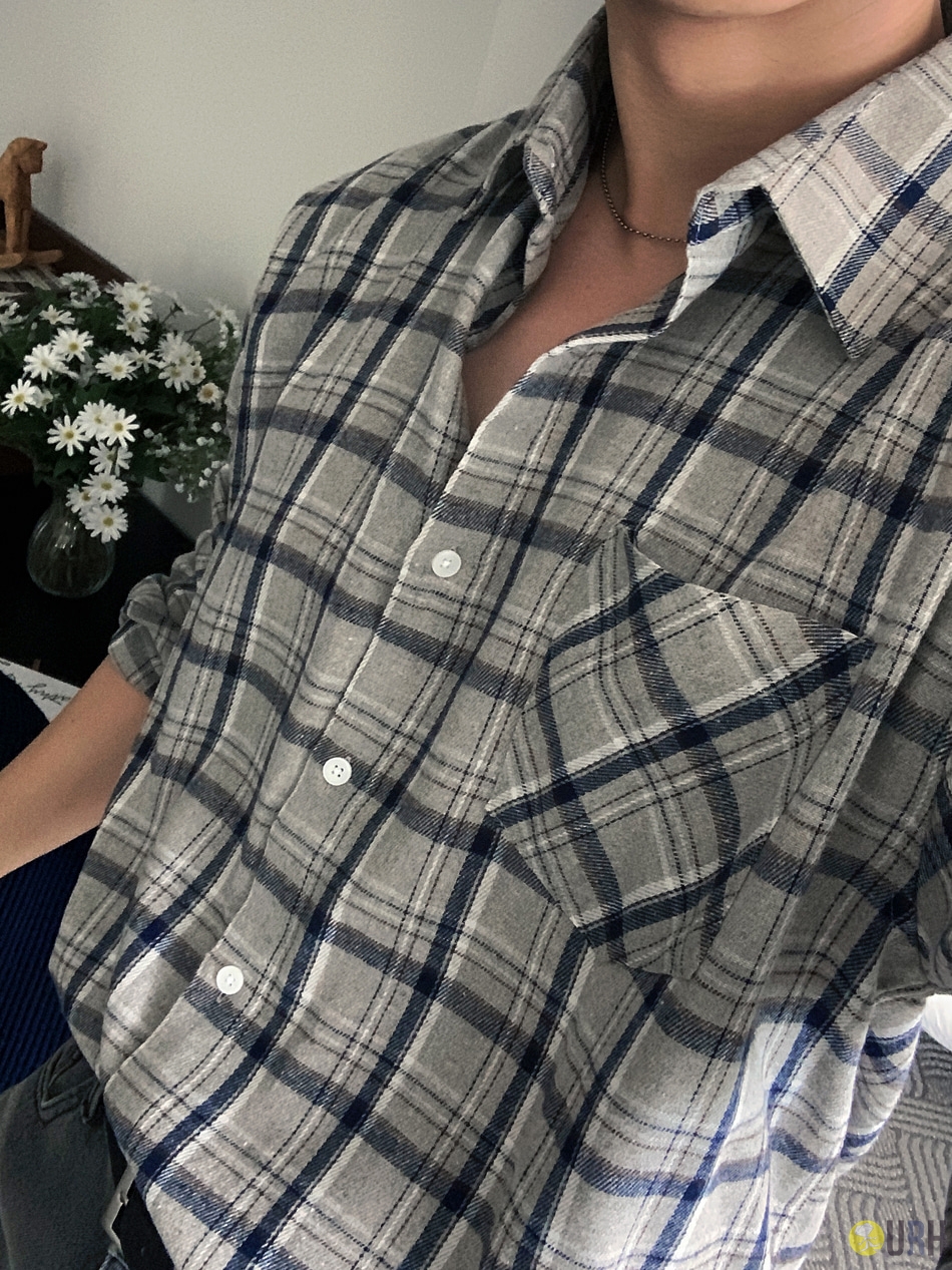 【100%保證韓國直送】日常寬鬆復古格紋恤衫 Glife S Daily Oversized Check Shirt RL114502