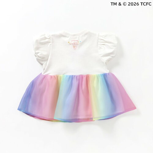 🆕【⭐訂購⭐】🇯🇵日本直送 🌀Care Bears 漸變彩虹色薄紗 泡泡袖 束腰連身裙🌀 [ELDA-0089][260510]