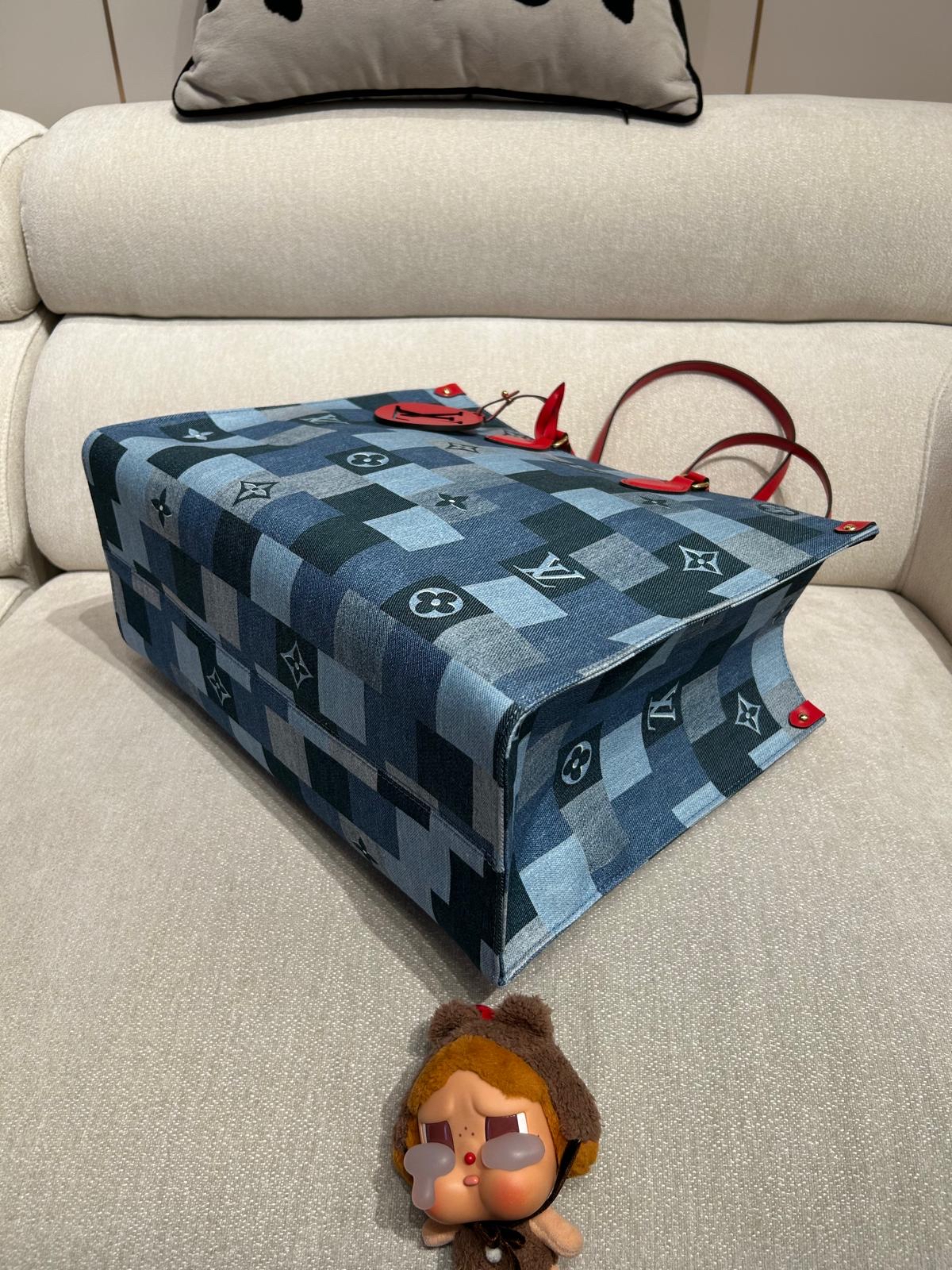 Lv on the go gm M44992 拼牛仔限量版 100%Authentic,99%new ✅dust bag