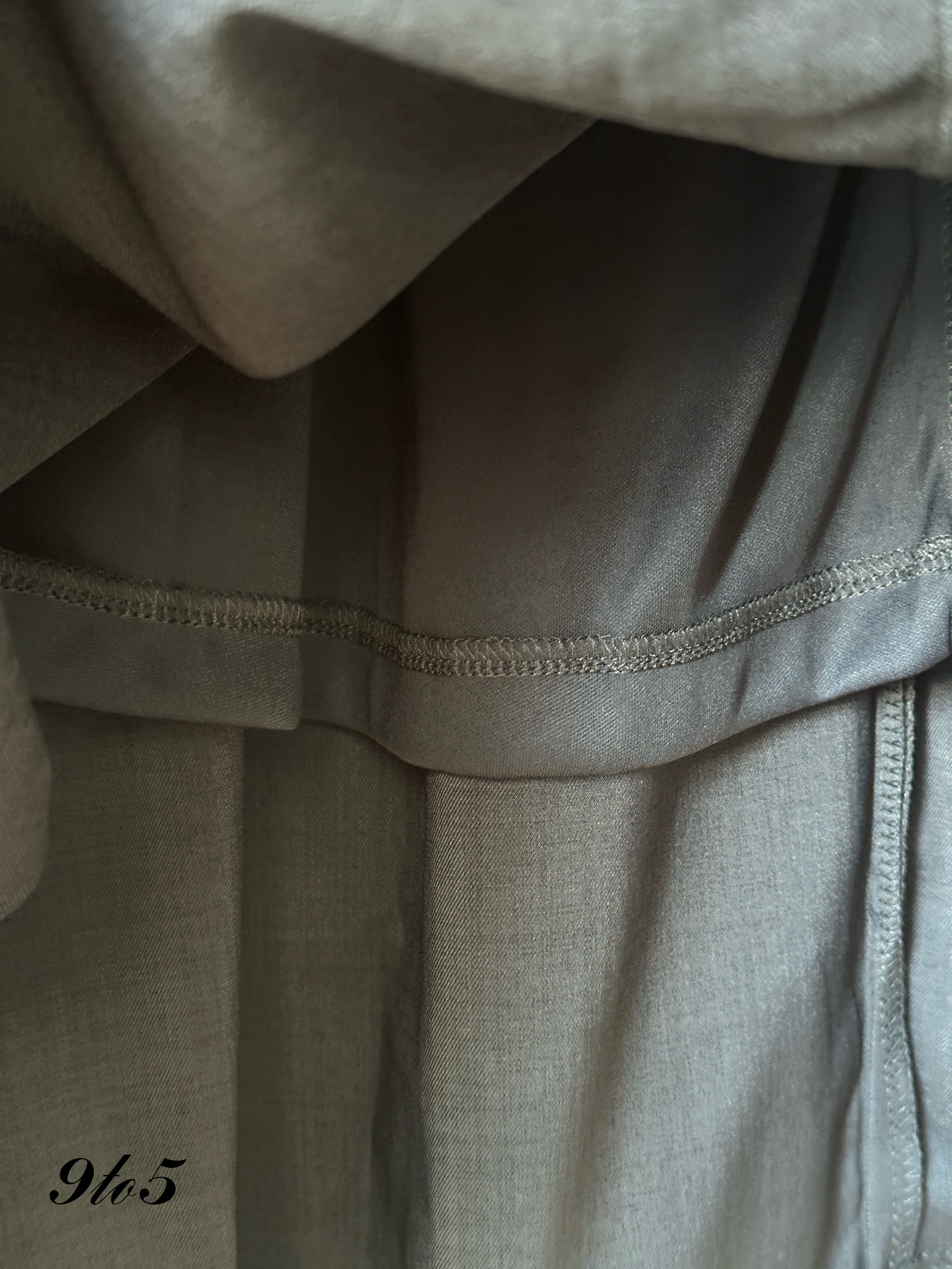 S1795 A Line Long Skirt - Black & Grey