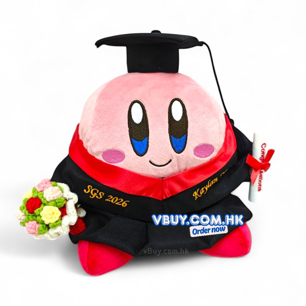 正版 日版 星之卡比 Kirby畢業公仔 大學袍B袍 可加綉字