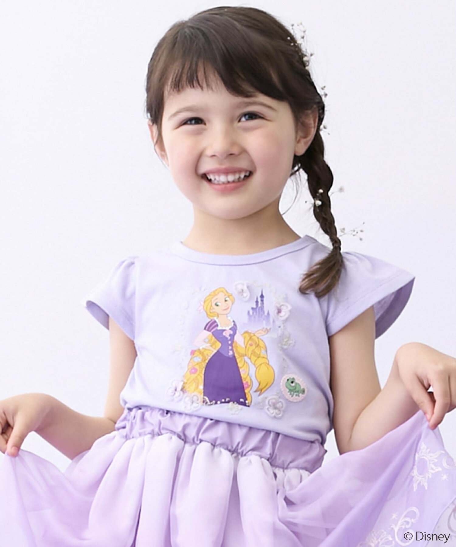 🆕【⭐訂購⭐】🌀🇯🇵 日本直送🇯🇵 #DisneyPrincess 立體花朵 貼花 刺繡 荷葉邊 短袖tee［5款選］🌀 [ELEA-0205][260623]
