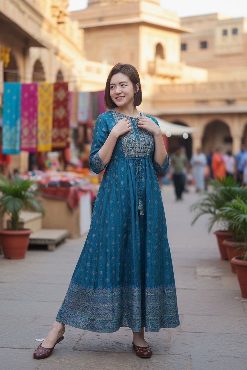 Peacock green with Rainbow grid 4-rope OP 49" #642