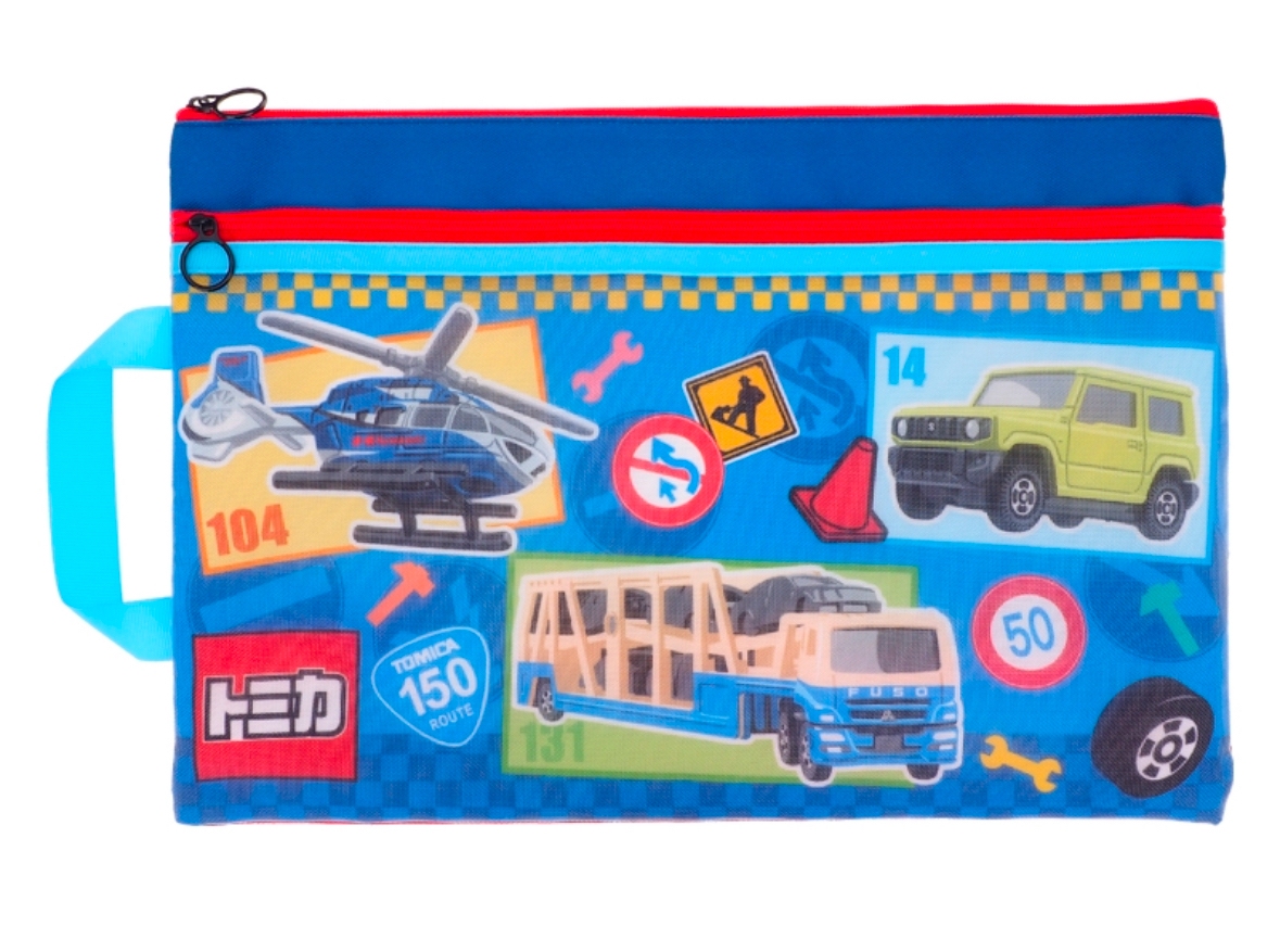  Tomica F4雙拉鍊布文件袋連手挽