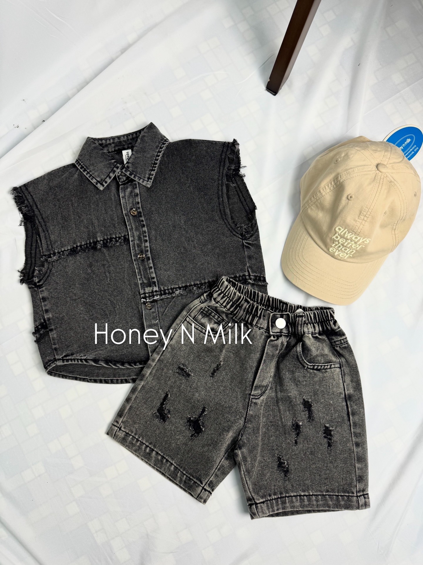 TOTOLO Black Swag Oversized Jeans Ss