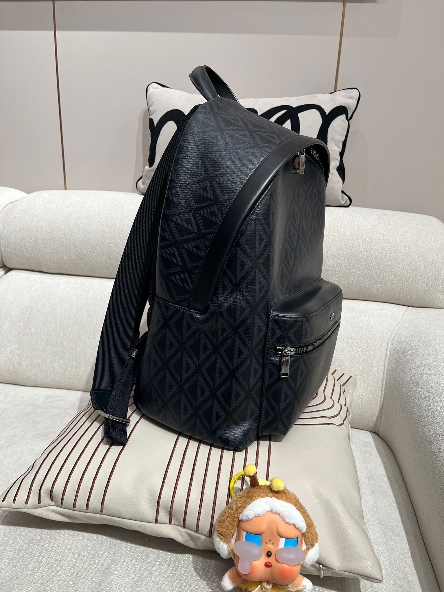 未使用品 Dior Diamond Backpack Black 100%Authentic, Unused ✅證書✅Dust bag