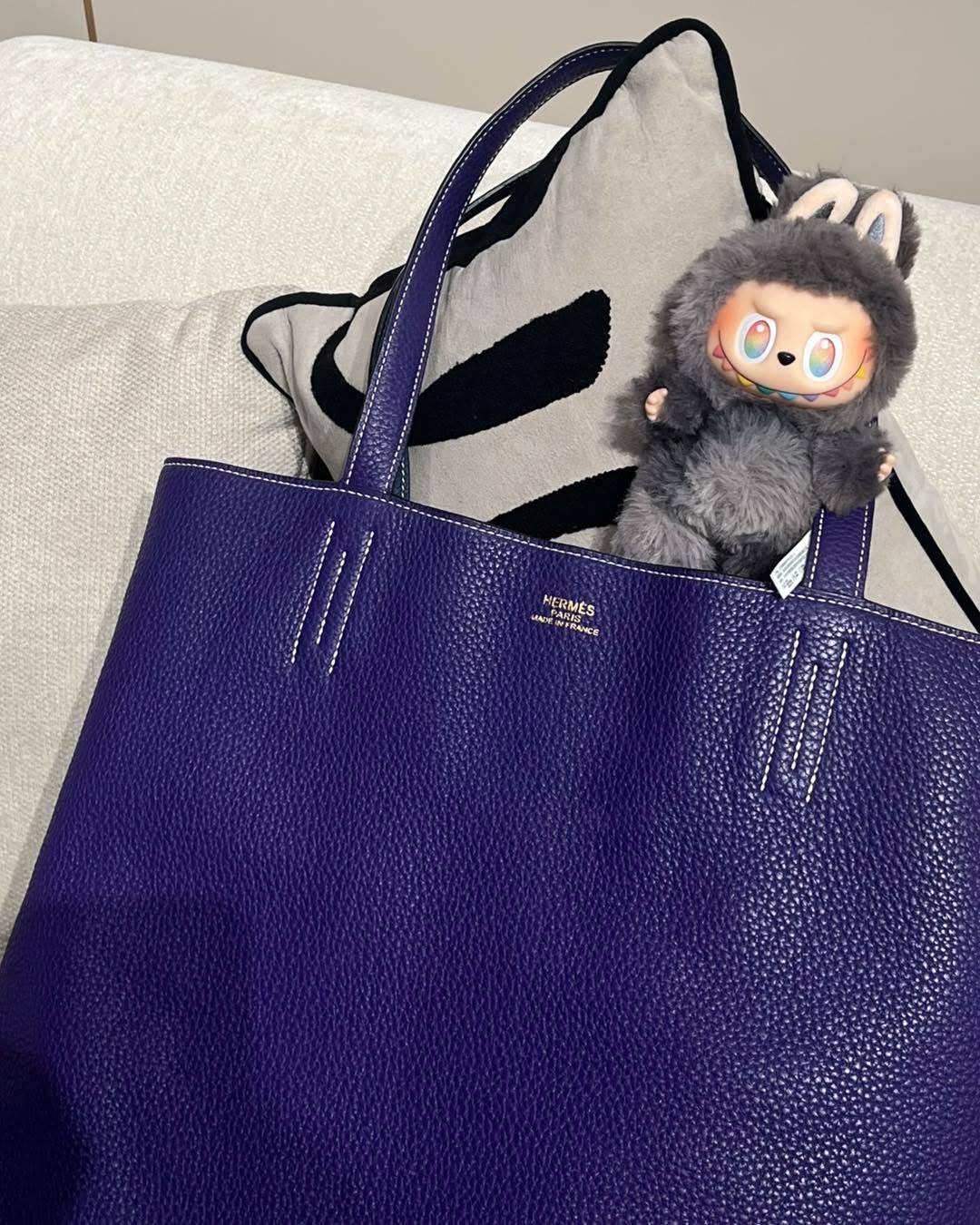 Hermes Double Sens 36 Tote Bag Stamp [Q] TC粒粒牛皮 100%Authentic, 98%New ✅Dust bag 