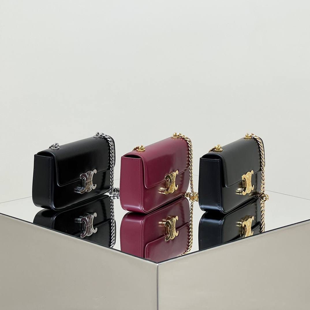 CELINE凯旋门+链条的设计，就是个经典！！金属链条vintage感十足，配皮革更显得整体质感高级，万年款