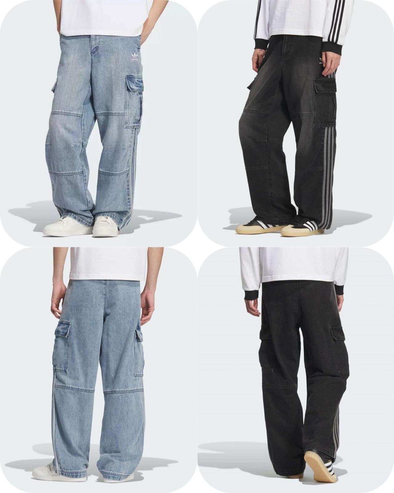 $158條。Adidas Originals美式工裝牛仔褲