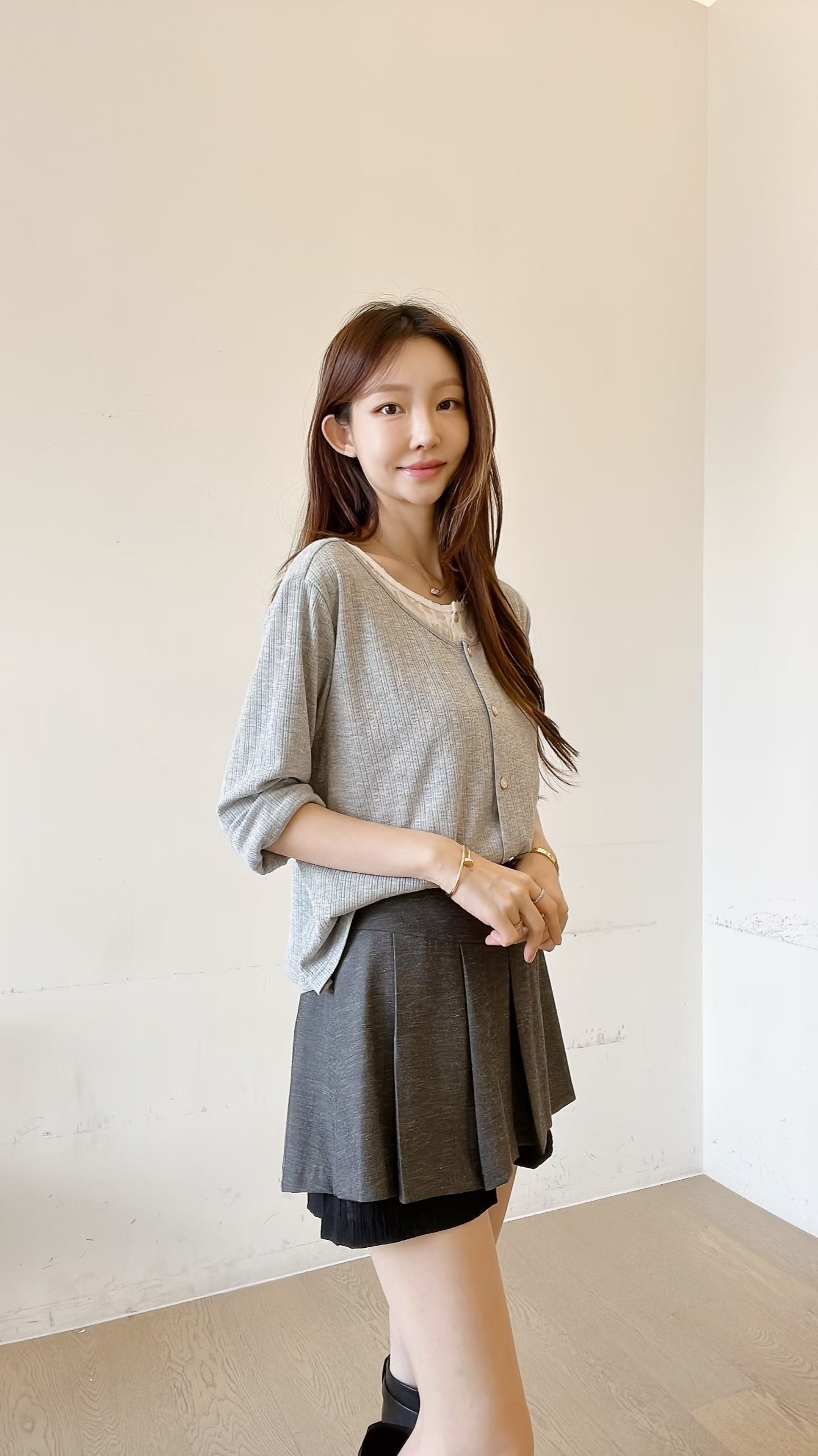 FV1 拼lace Cardigan 