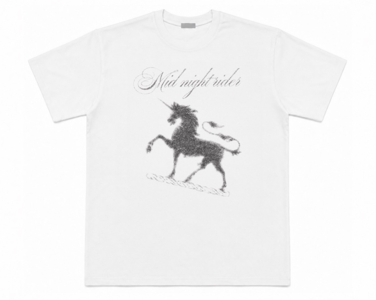 Unicorn Lettering Graphic Short Sleeve Top