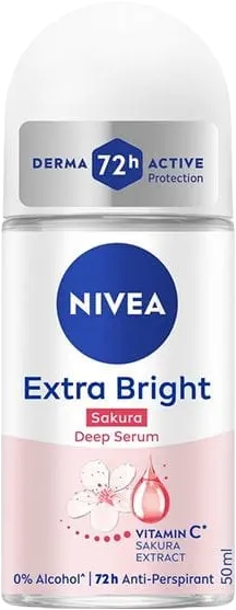 NIVEA Deodorant Roll On 50ml Deep Brightening Serum Sakura