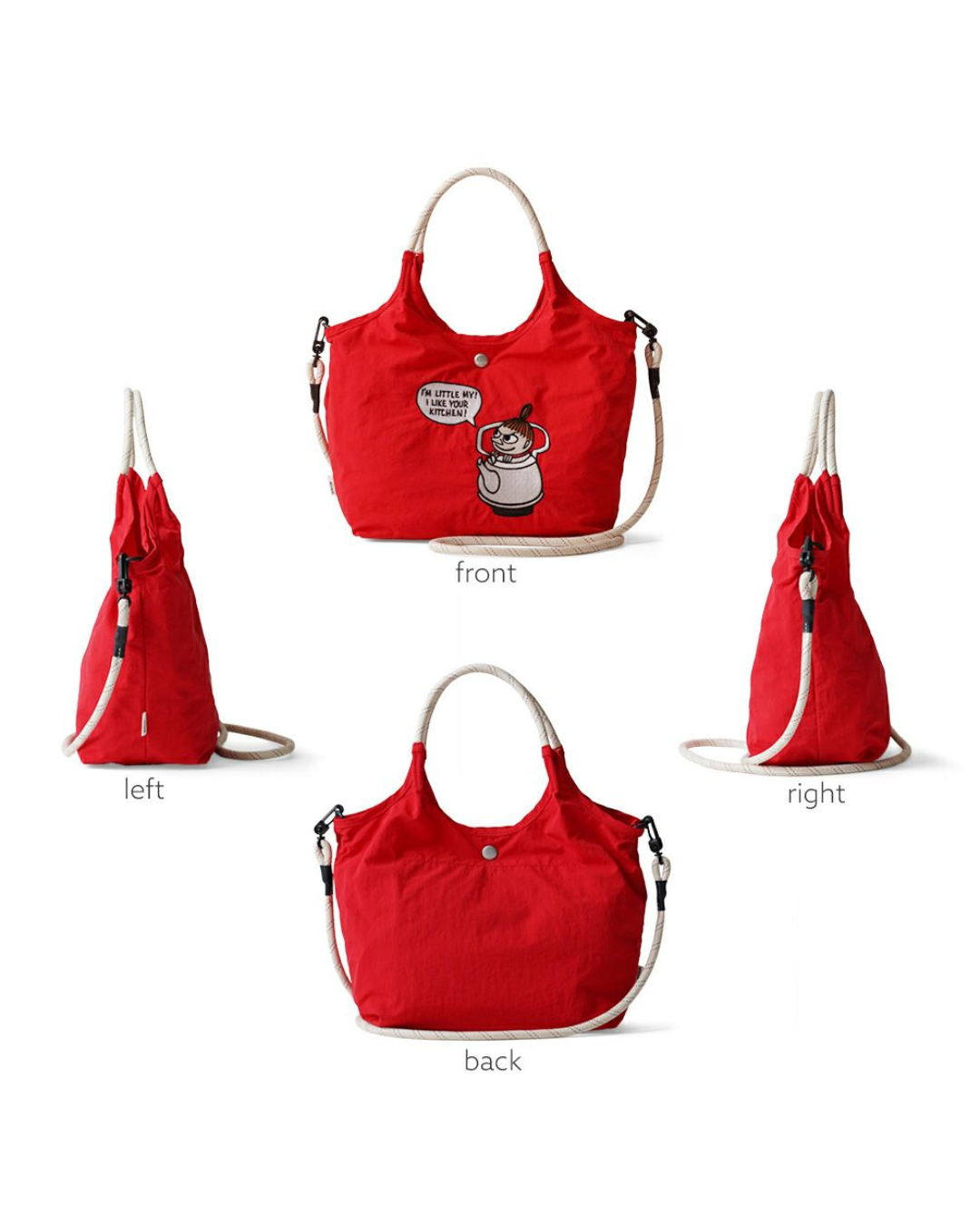 日本代購 【 2026新色 日本 直送 Moomin 姆明 | Little My 阿美 2way 輕便 防水 刺繡袋 】