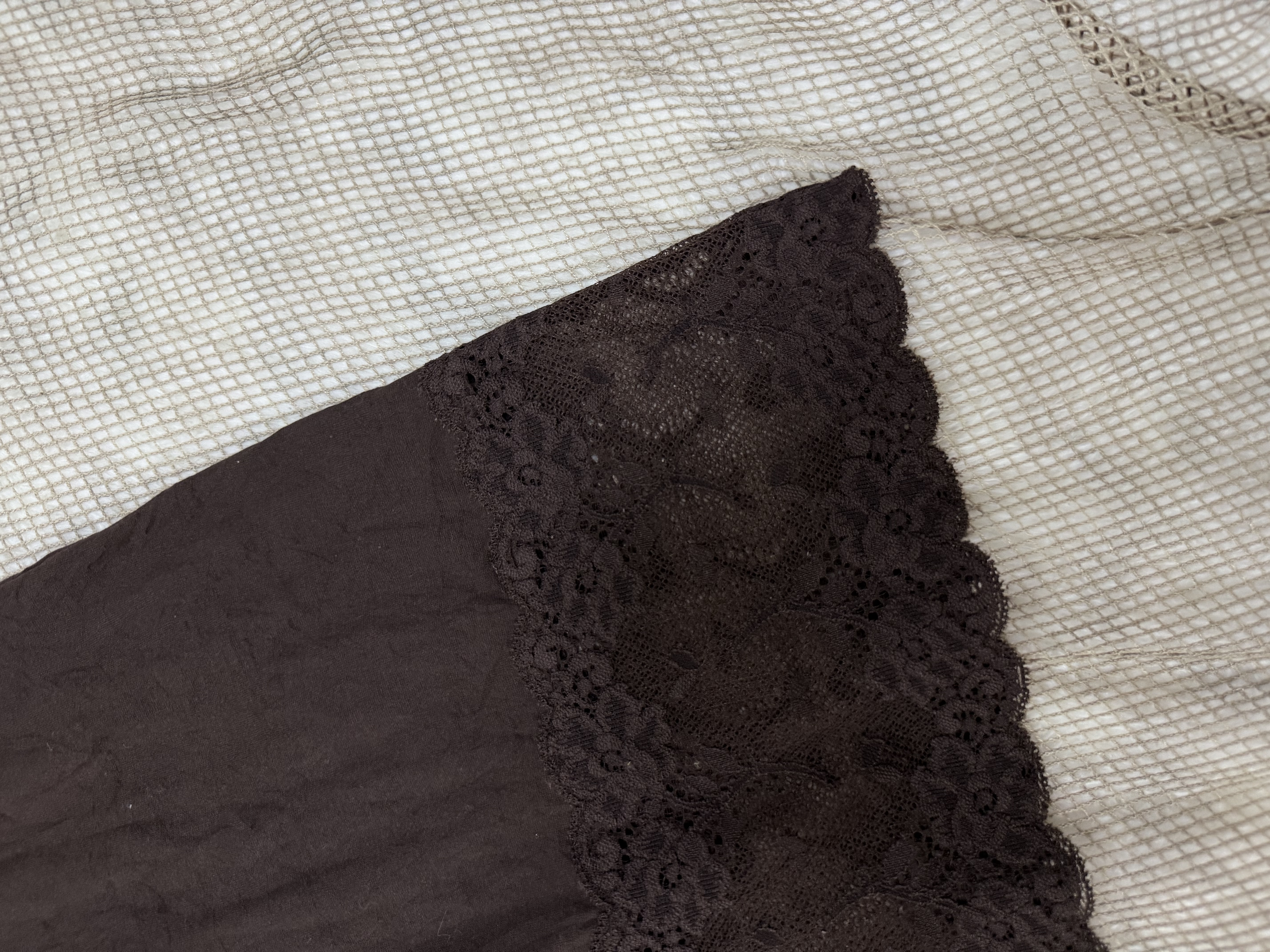 Square Neck Slip Dress with Wide Lace Trim
