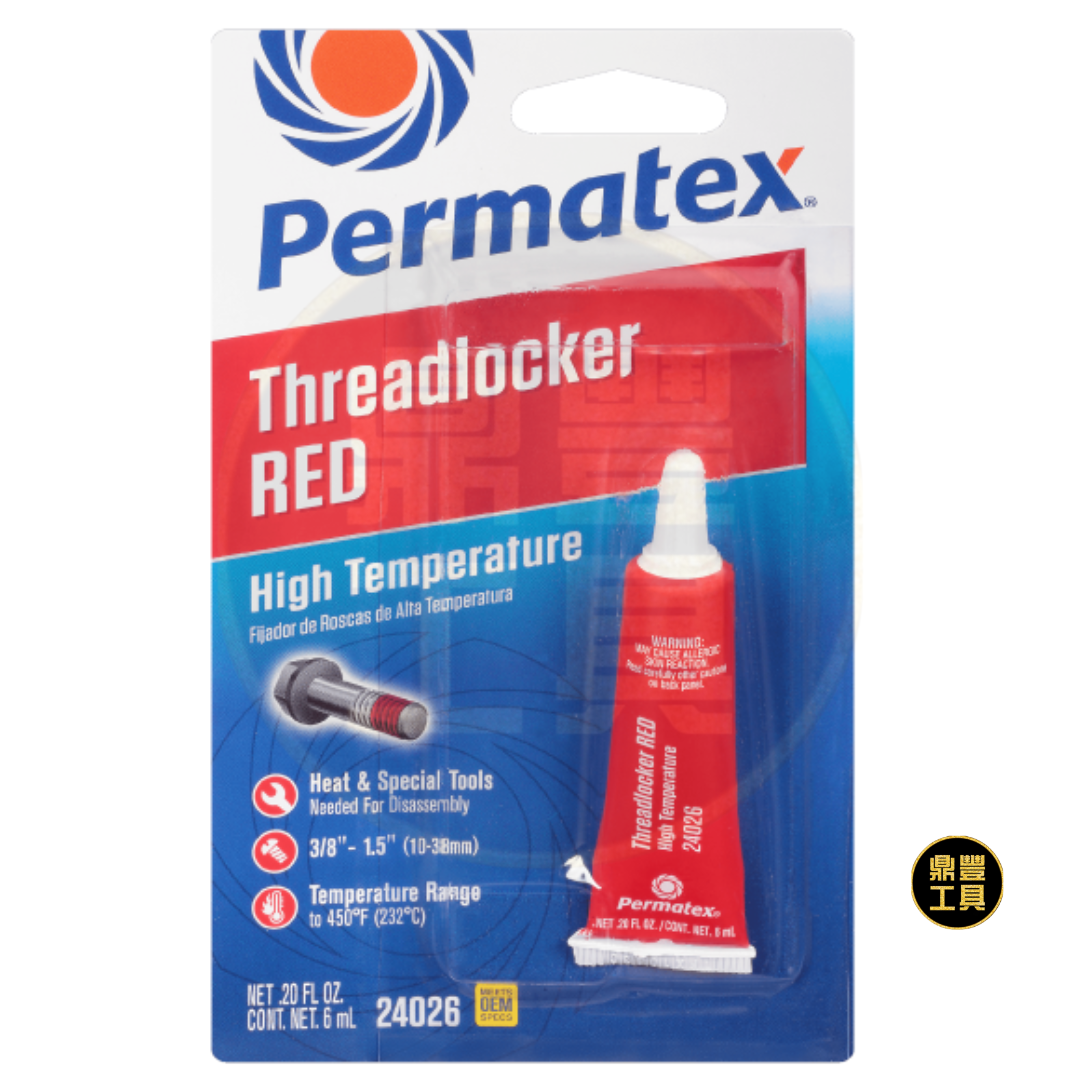 Permatex 太陽牌 耐高溫紅色螺絲膠 6ml PX 24026