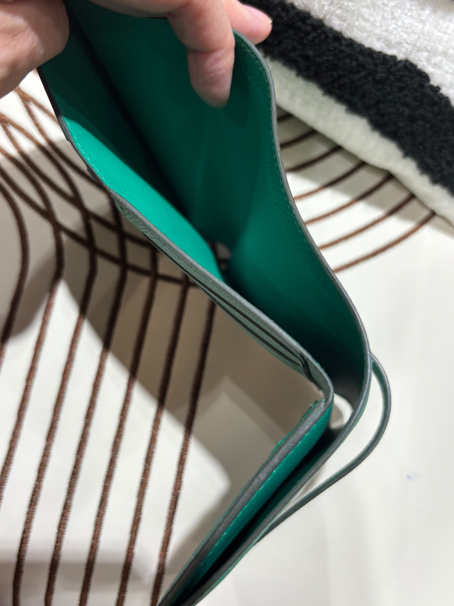 HERMES Bearn Compact Stamp Z Short Wallet Epsom Calfskin 牛皮帝王綠色 100%Authentic,98% new ✅box 