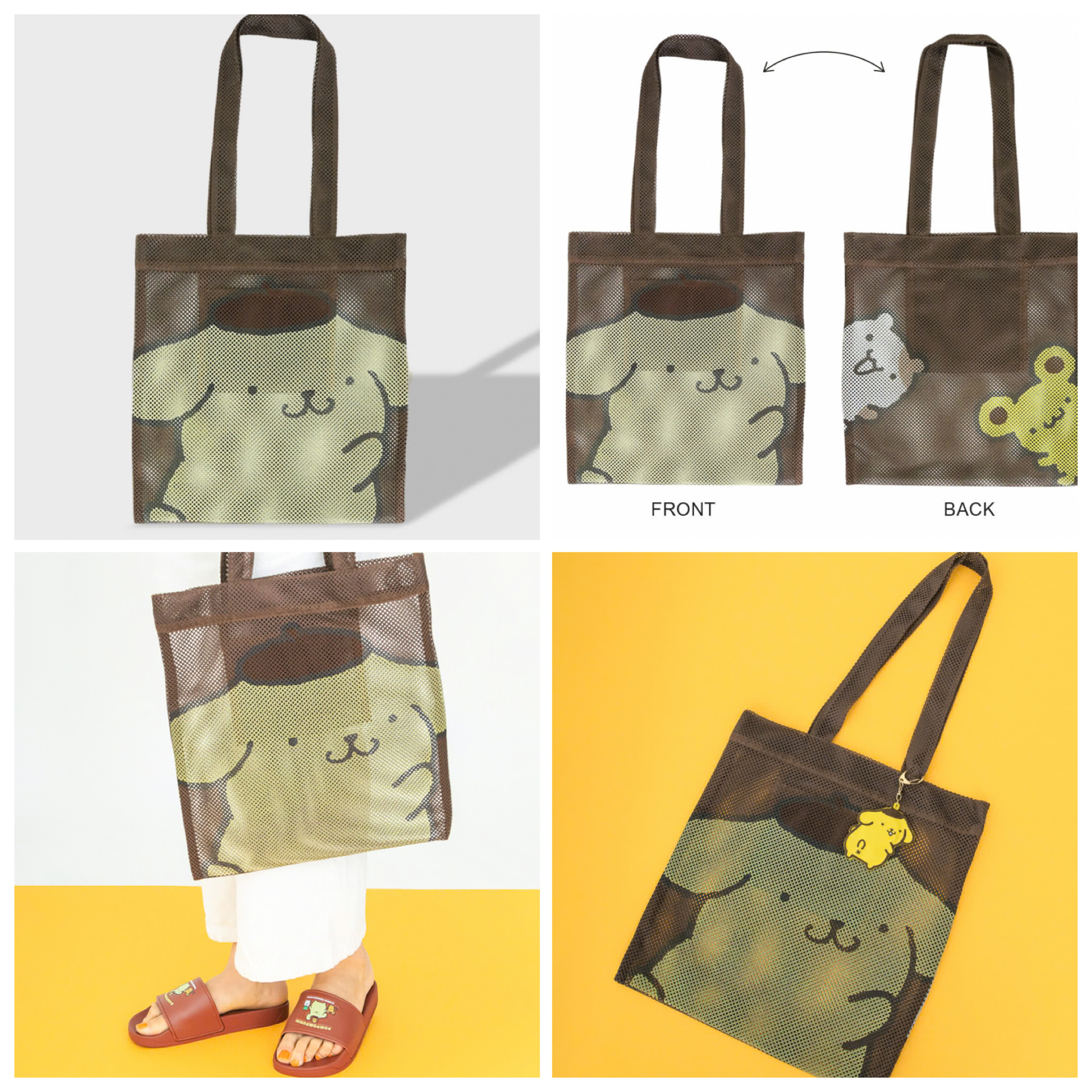 日本預訂📍日本Sanrio得意雙面圖案網面Tote Bag 1/4日本開售