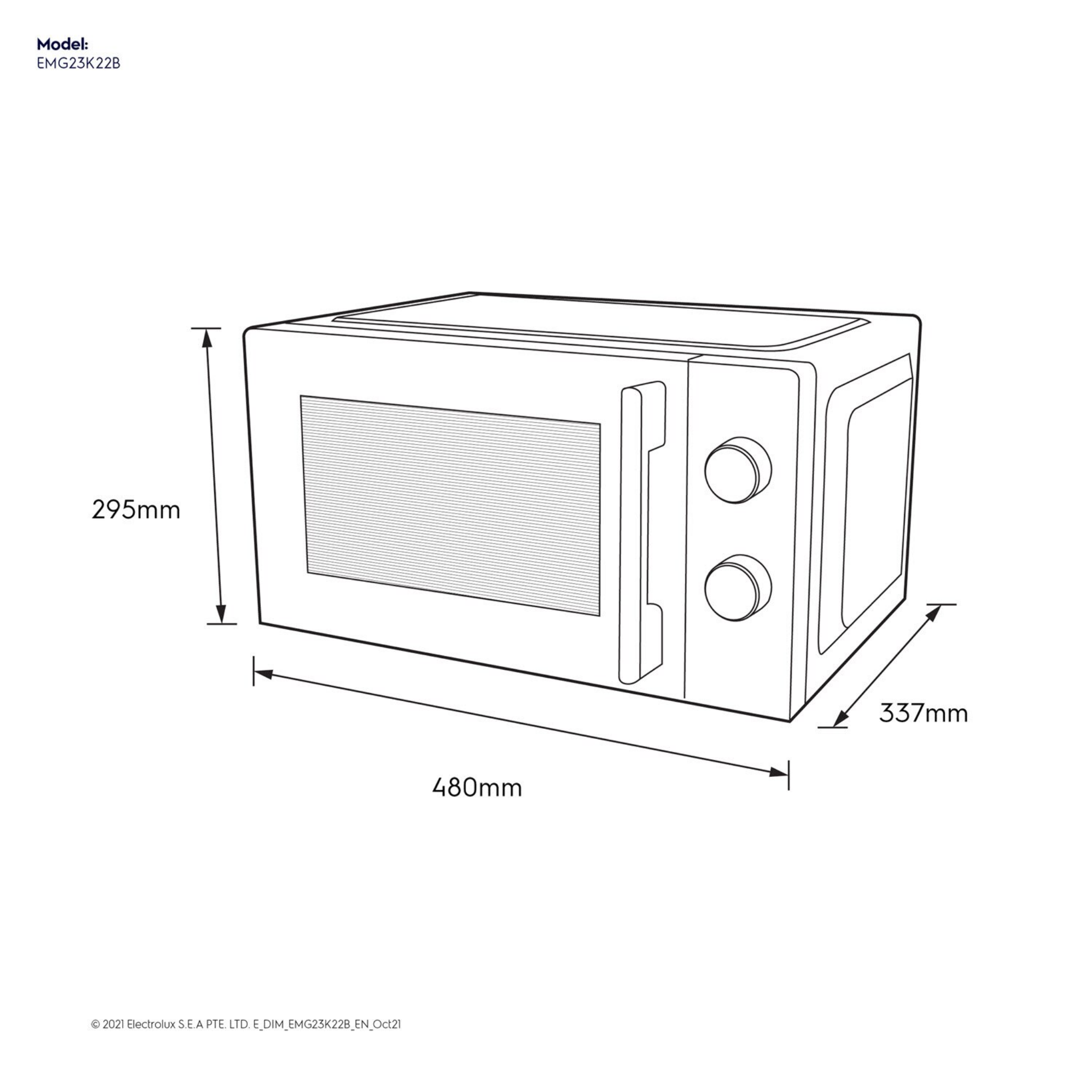 Electrolux 23L UltimateTaste 300 Grill Microwave Oven (EMG23K22B)
