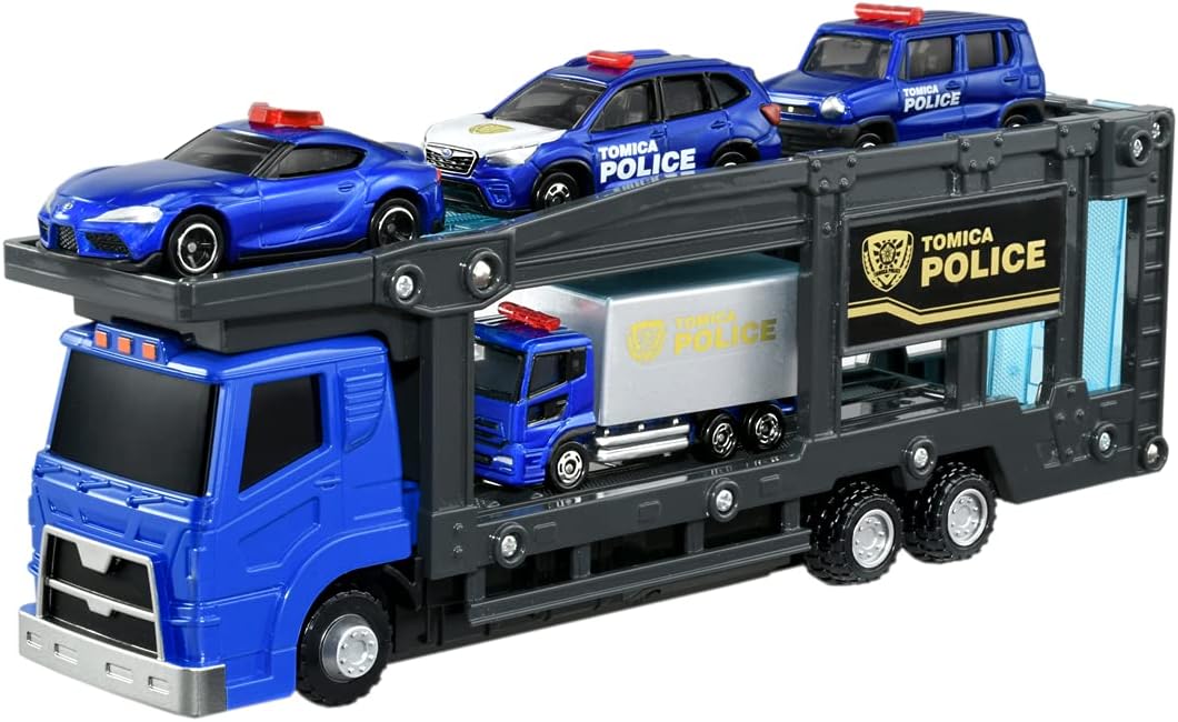 TAKARA TOMY - Tomica 多美卡 警車運輸車出動套裝 (連4輛警車)