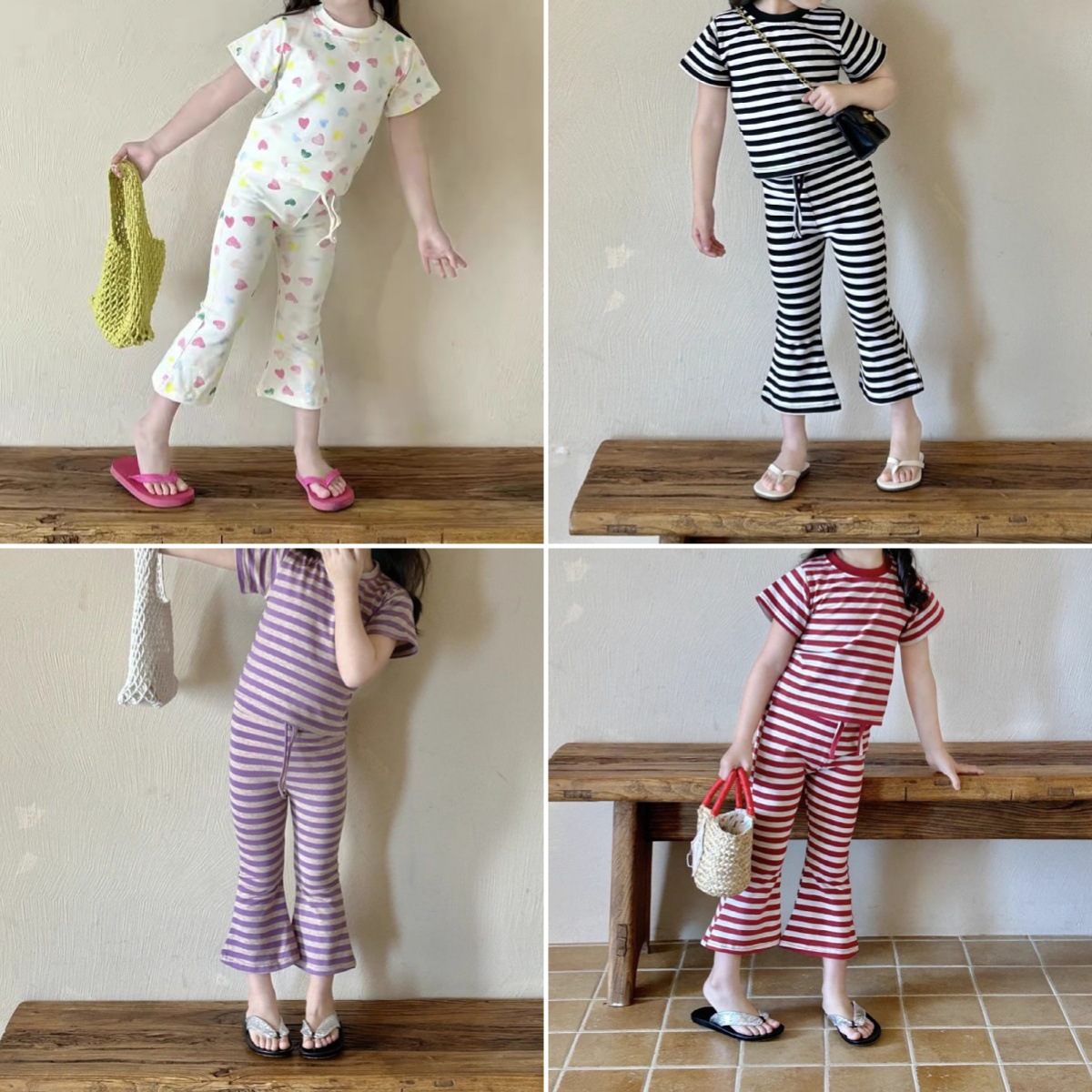 2套$88。🏠🌸 可愛童裝家居服套裝 🌸🏠