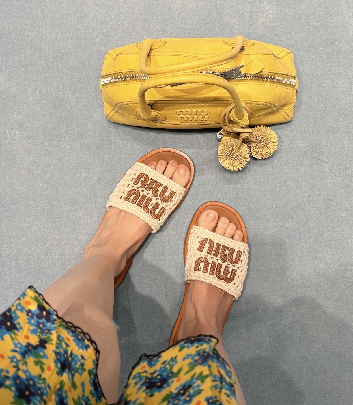 夏季新款 🆕訂貨📮MIUMIU編織拖鞋 Color Ivory Size 36/36.5/37/37.5/38/38.5/39/40