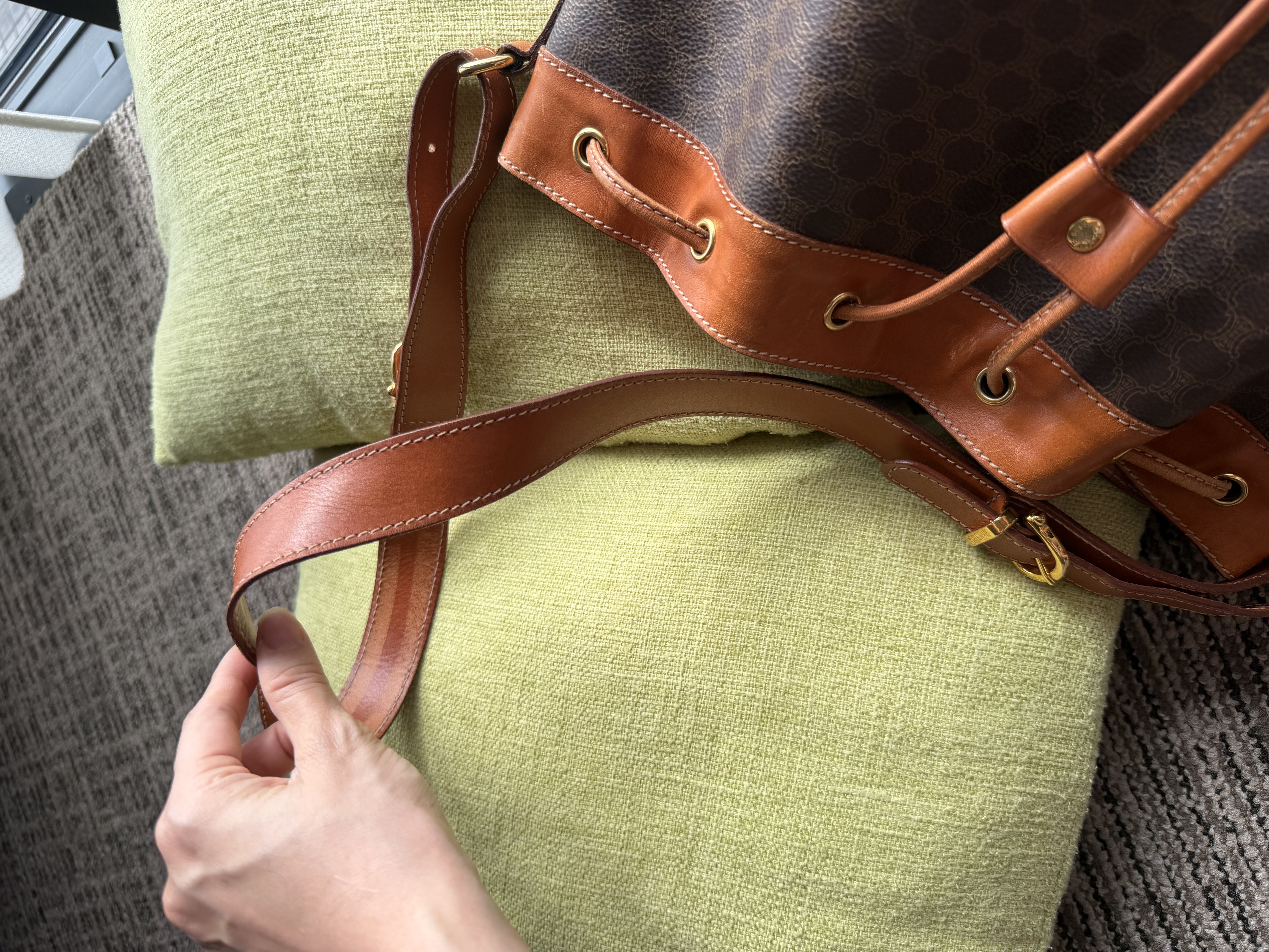 Vintage celine bucket bag