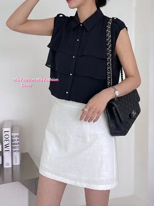 G6217 韓國🇰🇷雙層ruffle背心恤