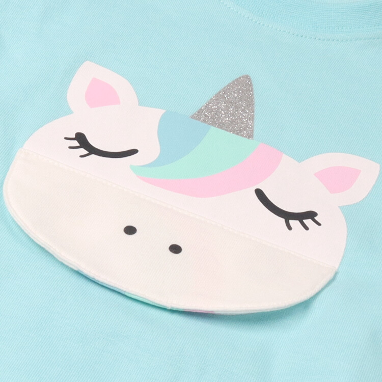 🆕【⭐訂購⭐】🌀 🇯🇵 日本直送 趣味揭蓋 獨角獸 短袖T恤［2款選］🌀 [ELDA-0009][260502]