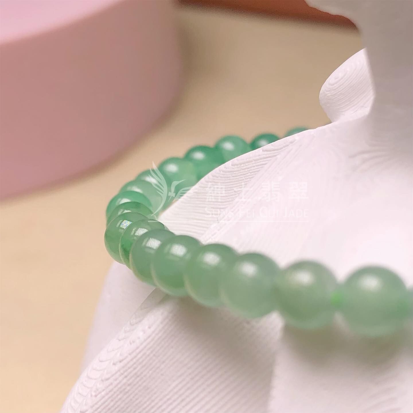 漸變冰綠米珠串