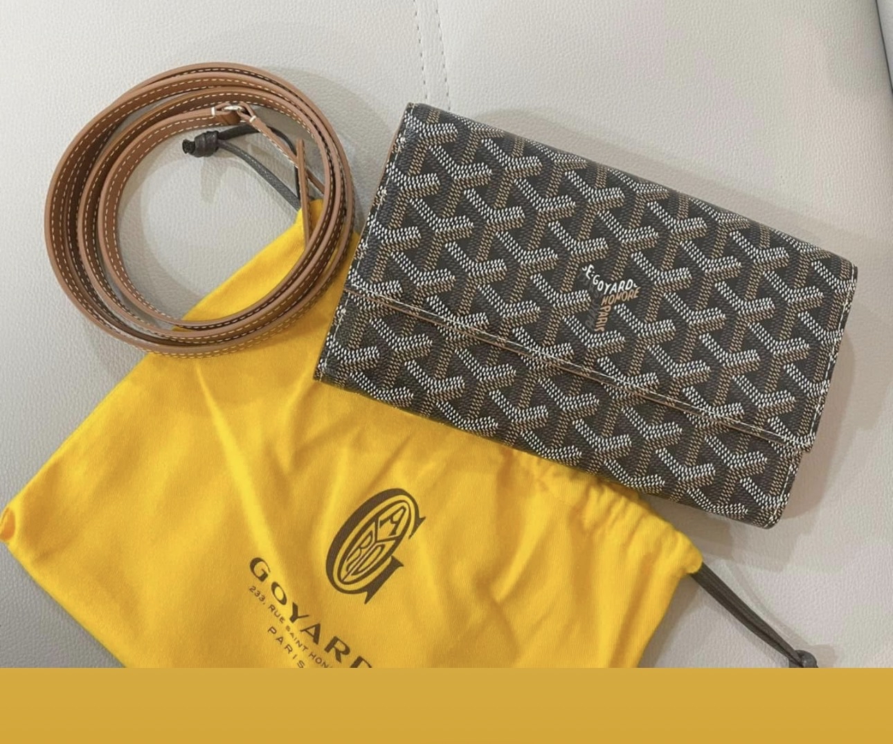 GOYARD 經典印花斜挎錢包
